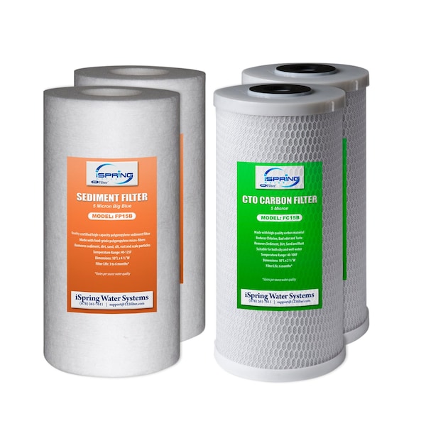 Sediment and CTO Water Filter Replacement Set 4PK